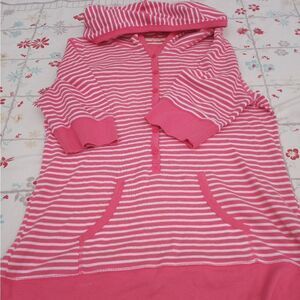 Sonoma LifeStyle XL Striped Shrtslv 100% CottonPocket ButtonUpKnitWomen'sHoodie.